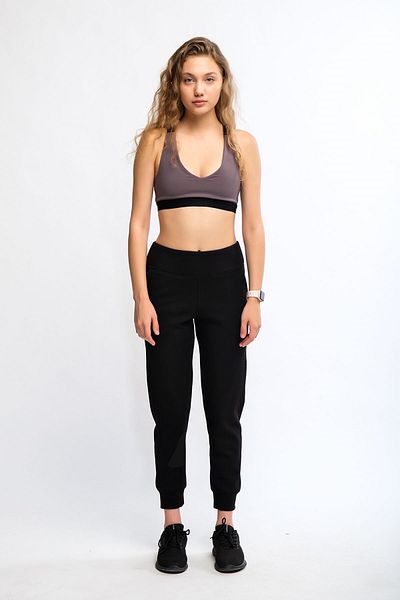 Chandraswear Black Women's High Waist Jogger Sweatpants Trousers - Rego