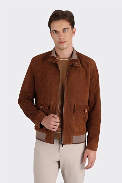 Elle Shoes Taba Deri Erkek Ceket