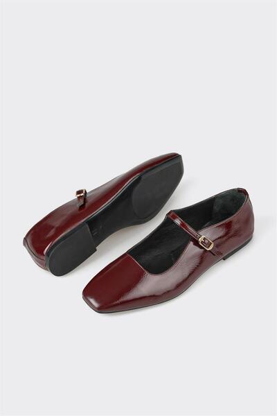 Elle Shoes Burgundy Leather Women's Casual Shoes