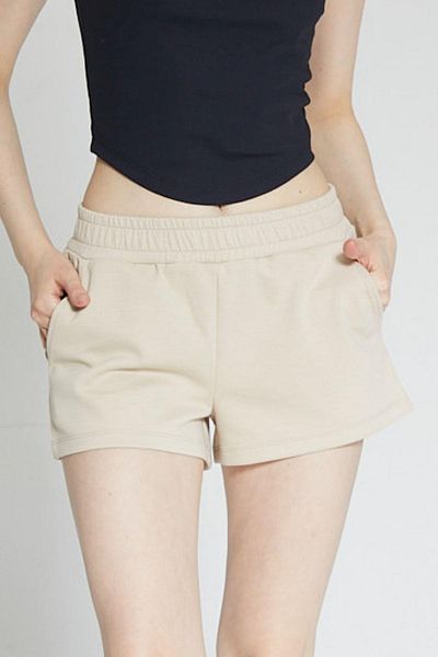 Chandraswear Beige Women's Soft Touch Short Shorts - Eva
