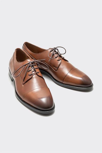 Elle Shoes Tan Leather Men's Classic Shoes