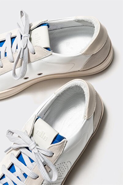 Elle Shoes Bej Deri Erkek Spor Ayakkabı