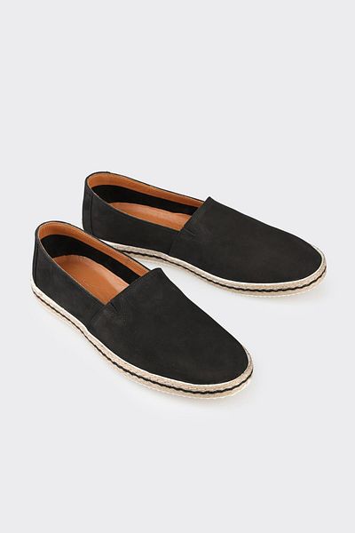 Elle Shoes Black Leather Men's Casual Shoes