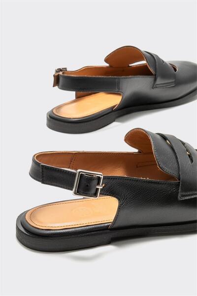 Elle Shoes Black Leather Women's Casual Shoes