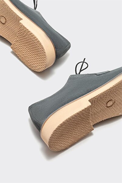 Elle Shoes Gri Deri Erkek Günlük Ayakkabı