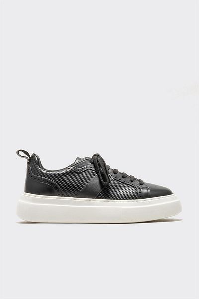 Elle Shoes Black Leather Men's Casual Shoes