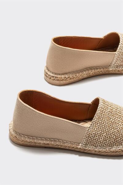 Elle Shoes Vizon Deri Kadın Espadril