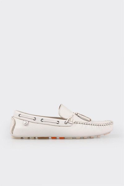 Elle Shoes White Leather Men's Casual Shoes