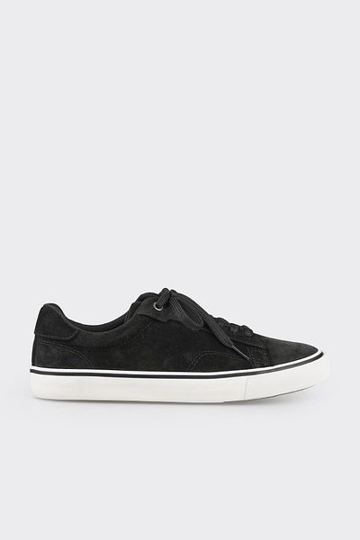 Elle Shoes Black Leather Men's Sports Shoes