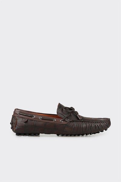 Elle Shoes Brown Leather Men's Casual Shoes