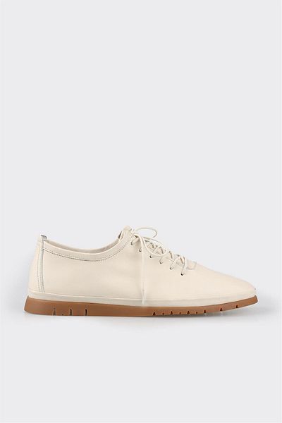 Elle Shoes Ecru Leather Men's Casual Shoes