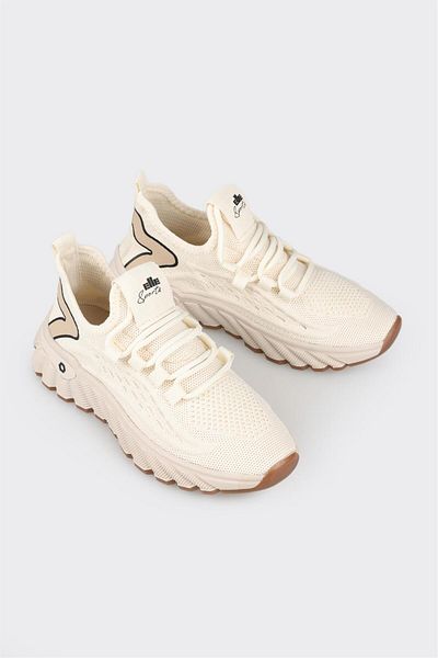 Elle Shoes Beige Women's Sports Shoes