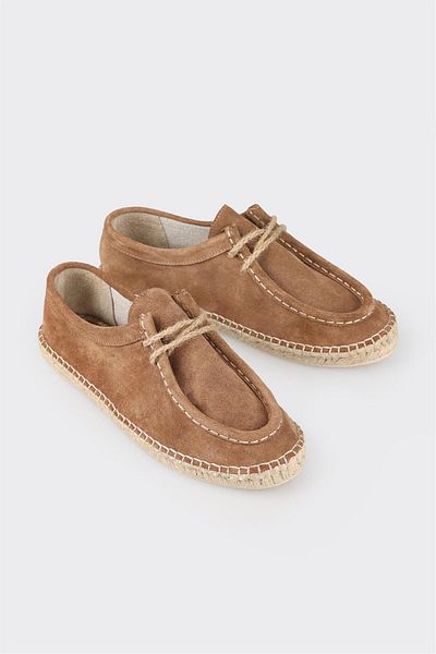 Elle Shoes Tan Leather Women's Espadrille