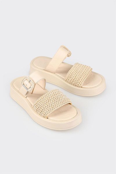 Elle Shoes Beige Women's Sports Sandals