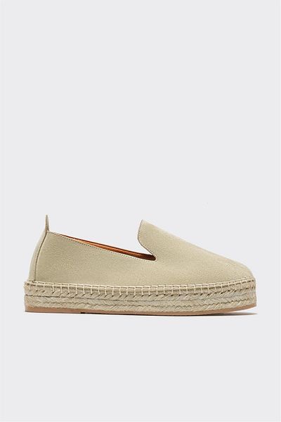 Elle Shoes حذاء إسبادريل نسائي من الجلد الأخضر