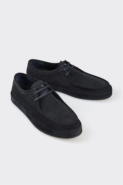 Elle Shoes Navy Blue Leather Men's Casual Shoes