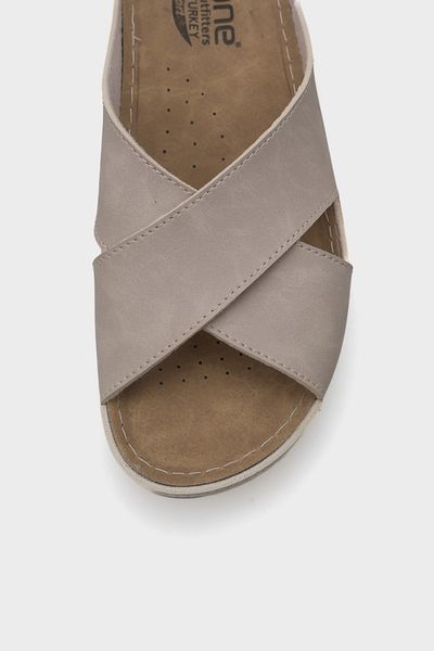 Capone Outfitters Ivory 107001   Women's Cross Band Comfort Anatomic Slippers