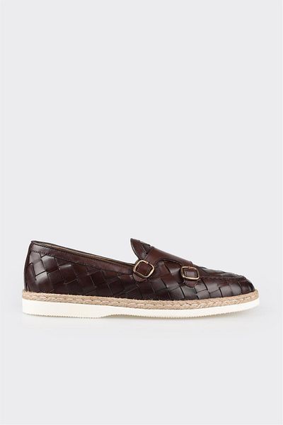 Elle Shoes Brown Leather Men's Casual Shoes