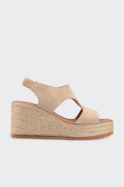 Elle Shoes Naturel Deri Kadın Espadril