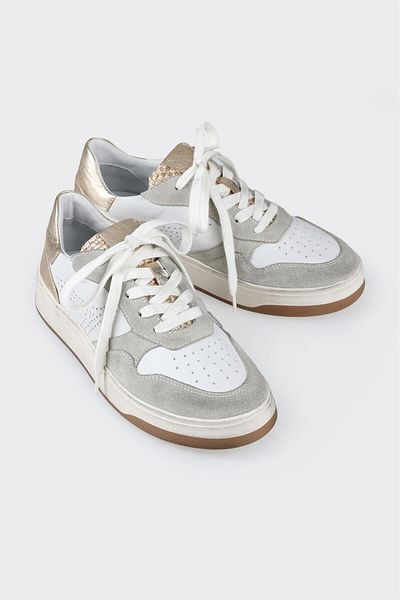 Elle Shoes Gold Leather Women's Sports Shoes