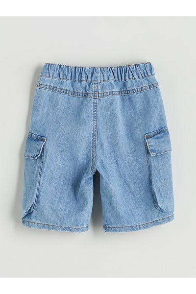 LC Waikiki Basic Boys' Jeans Shorts with Elastic Waist