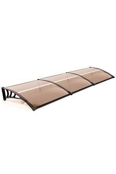 OEM Awning, modular awning, Black with Smoke Polycarbonate, 360 x 150 cm