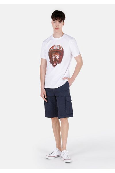 Colin's Regular Fit Mid Waist Plain Men's Navy Blue Shorts