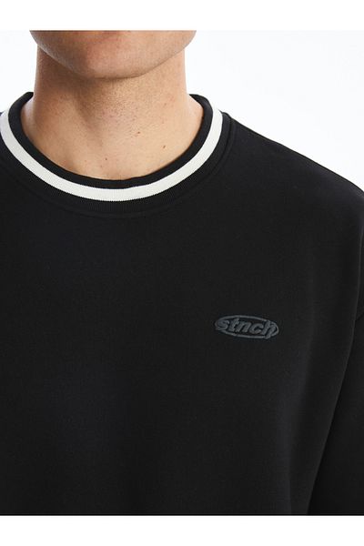 LC Waikiki Crew Neck Printed Men's Thick Sweatshirt