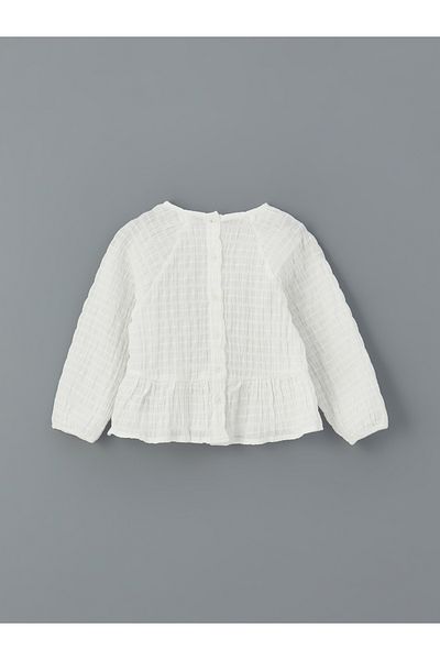 LC Waikiki Crew Neck Girl's Combed Cotton Blouse