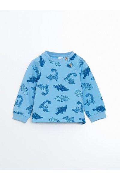 LC Waikiki Σετ φούτερ και φούτερ για αγόρι με στάμπα Dinosaur 2 τεμαχίων
