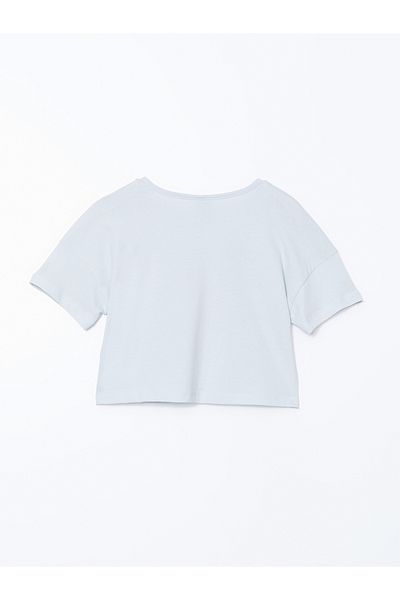 LC Waikiki Tricou Crop pentru fetiță cu gât crew