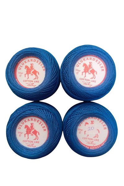 PeriStore Ulukardeşler 50 Gr Mercerized Punch Yarn Set of 4