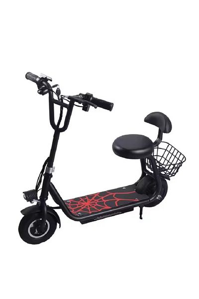 rexa Electric Scooter with Seat, Foldable Design, Storage Basket