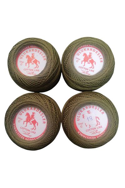 PeriStore Ulukardeşler 50 Gr Mercerized Punch Yarn Set of 4