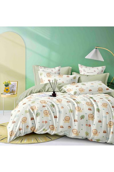 CHIRASO CHIRASO FINET 4-Piece Bedding Set, 1 Person, Fitted Sheet 155x230 cm, Cheerful and Colorful Print