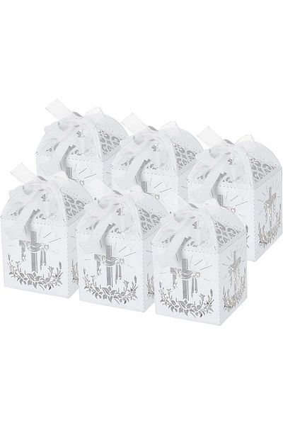 LEMESO Set of 25 Lemeso gift boxes, paper, white, 5 x 5 x 5 cm