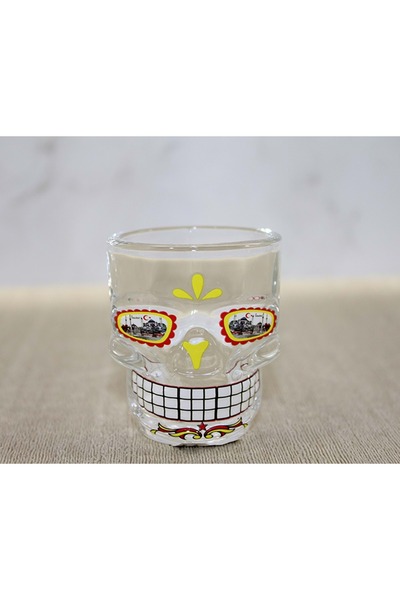 Wolawood Glass Skull Shot Glass Decorative Colorful Party Bar Entertainment Accessory Special Patterned Gift 1 Piece