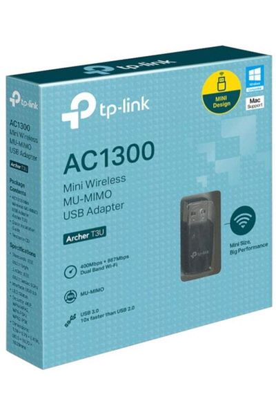 TP-LINK Adaptor Wireless TP-LINK Archer T3U, Dual Band, 1300 Mbps, USB 3.0 (Negru)