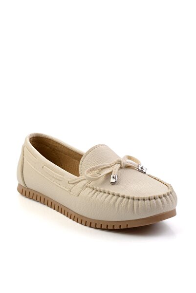 Bambi Bej Kadın Loafer Ayakkabı K01542010809