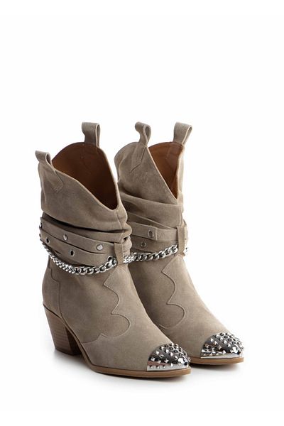 Vanilla Days Metallic Monarch nude suede sandal