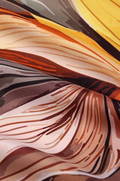 Bursa İpek Πράσινο μεταξωτό μαντίλι Arya Pattern Twill