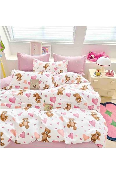 CHIRASO CHIRASO FINET 4-Piece Bedding Set, 1 Person, Fitted Sheet 155x230 cm, Cheerful and Colorful Print