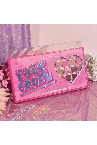 The Hub Palete de Machiaj, KEVIN & COCO, Love Crush, Fard de Pleoape, 45 culori, 30.3 x 16.5 cm