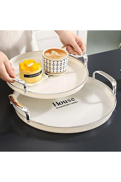 rexa Exquisite Fruit Plate Serving Tray -Elegant Center piece for Fruits Appetizers, and Desserts 3-Piece