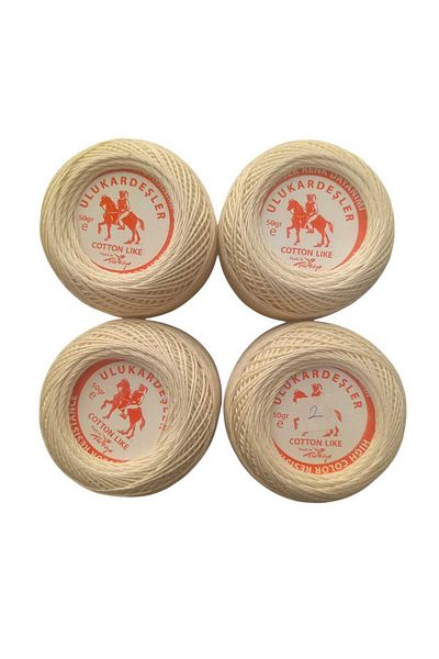 PeriStore Ulukardeşler 50 Gr Mercerized Punch Yarn Set of 4