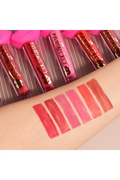 Flippy Lip Set, KEVIN & COCO, Punk Rock, 6 Lip Glosses, 19.3 x 12 cm, Pink/Brown