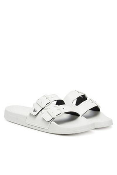 Emporio Armani Women's, Men's, Unisex Flip-flops white EMPORIO ARMANI-XVPS13 XR275 T680 WHITE+BLACK