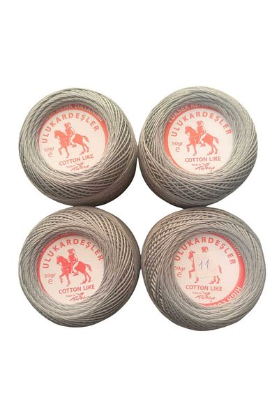 PeriStore Ulukardeşler 50 Gr Mercerized Punch Yarn Set of 4