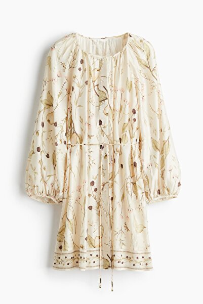 H&M Kuşaklı Oversize Elbise