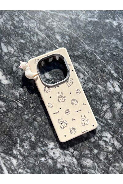 MustCase Xiaomi Redmi Note 14 Pro-Pro Plus Telefon Kılıfı 3D Oyuncaklı Kedi T...